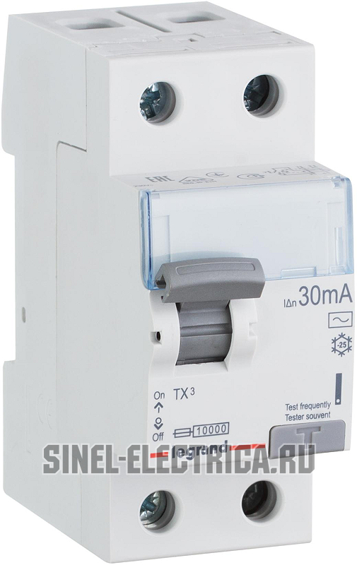 УЗО TX3 2 полюса 300mA 25А (AC) УЗО TX3 2 полюса 300mA 25А (AC)