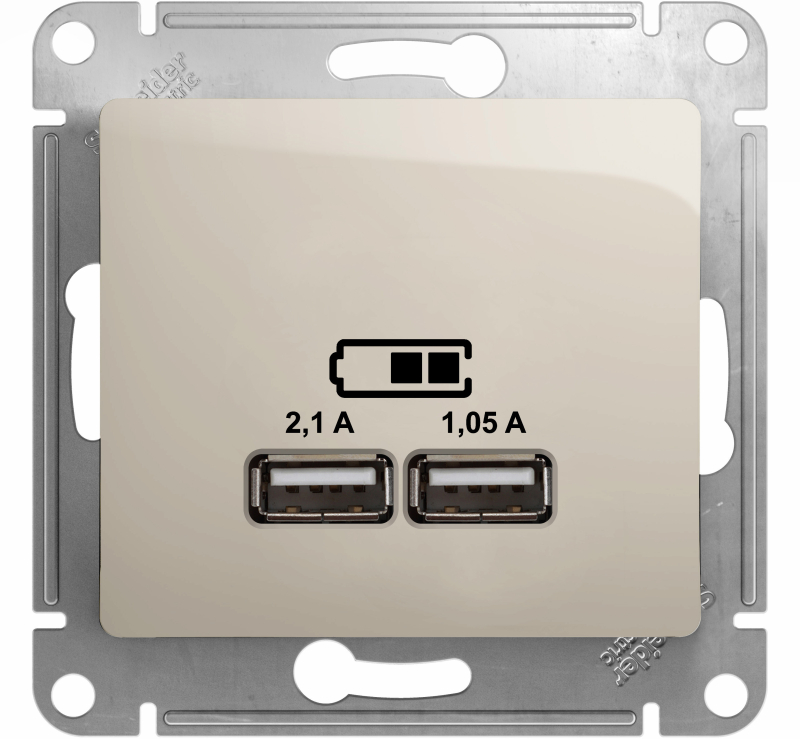  USB Schneider, USB-A x 2, 2.1A ()