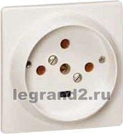 Розетка 20A 3К+Н+З шторки, обрамление 95х95мм (слоновая кость) Розетка 20A 3К+Н+З шторки, обрамление 95х95мм (слоновая кость)