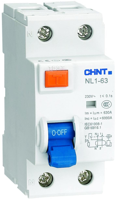 УЗО NL1-63 6kA 2P 63A 300mA тип AC (DB) (R) УЗО NL1-63 6kA 2P 63A 300mA тип AC (DB) (R)