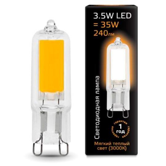 Лампа Gauss LED G9 AC220-240V 3.5W 3000K Glass 1/10/200 Лампа Gauss LED G9 AC220-240V 3.5W 3000K Glass 1/10/200