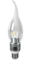 Лампа Gauss LED свеча для хрустальных люстр (прозрачная) на ветру 3W E27 2700K
