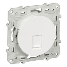 Розетка компьютерная Odace RJ45 cat. 5е, неэкранированная (Белая) Розетка компьютерная Odace RJ45 cat. 5е, неэкранированная (Белая)